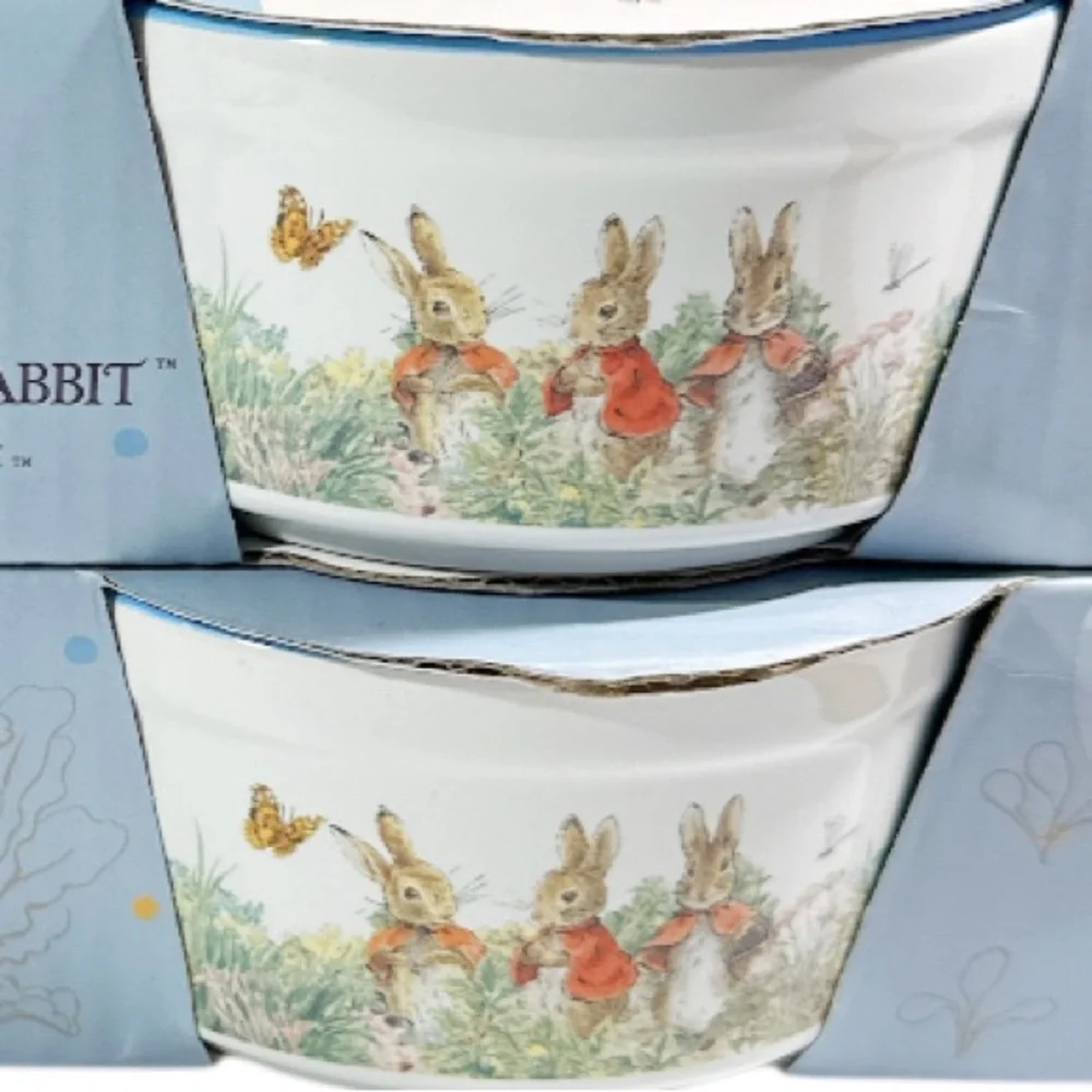 NEW Beatrix Potter PETER RABBIT EASTER/SPRING  RAMEKINS SET/4